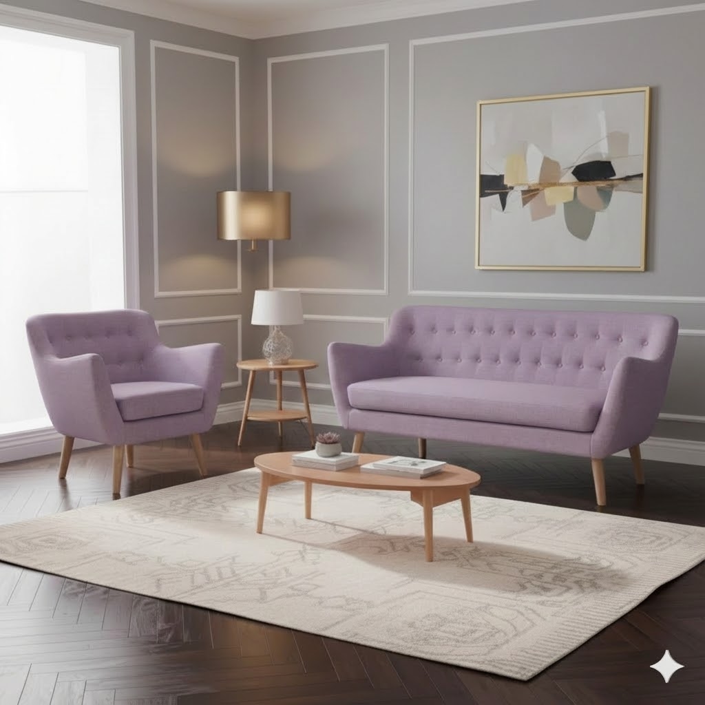 Juego de Sala Mónaco 2-1 – Lila