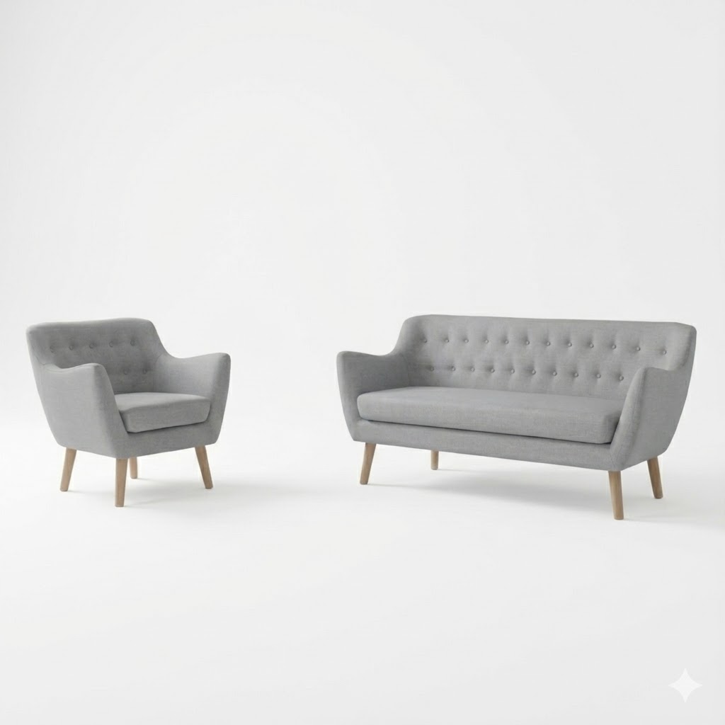 Juego de Sala Mónaco 2-1 – Gris Plata