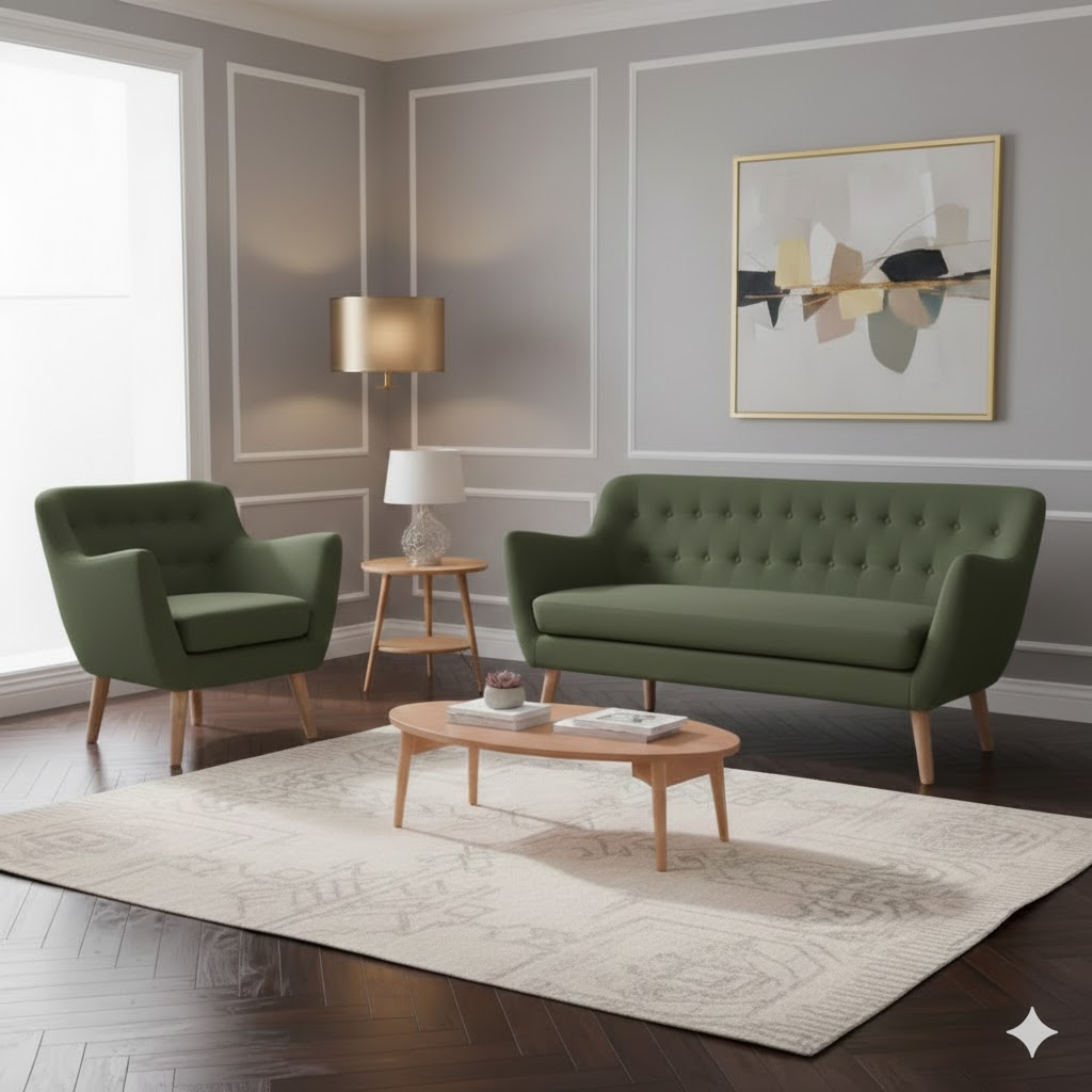 Juego de Sala Mónaco 2-1 – Verde Militar