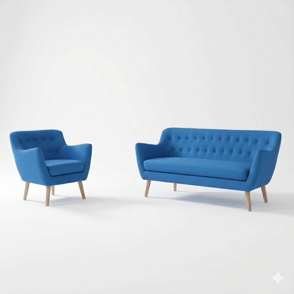 Juego de Sala Mónaco 2-1 – Azul