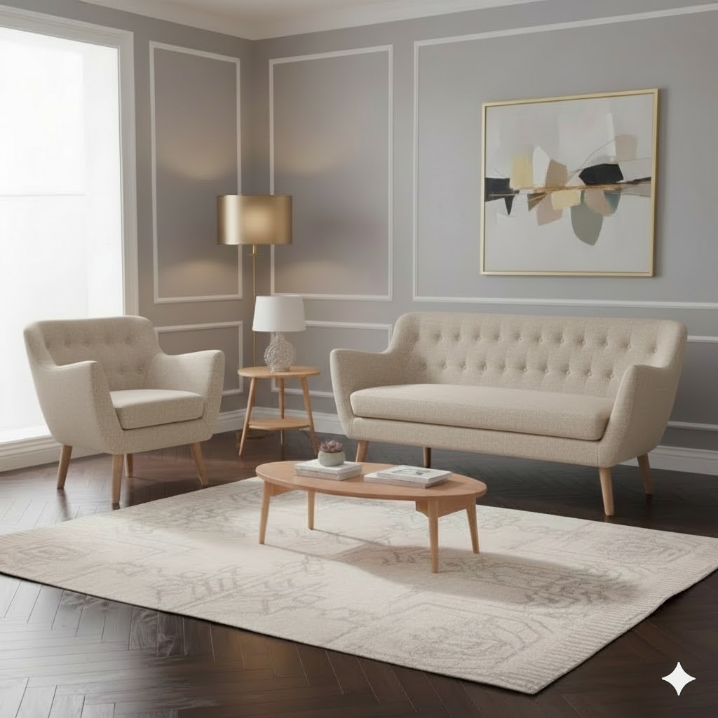 Juego de Sala Mónaco 2-1 – Beige Claro