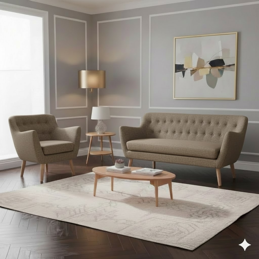 Juego de Sala Mónaco 2-1 – Beige Oscuro