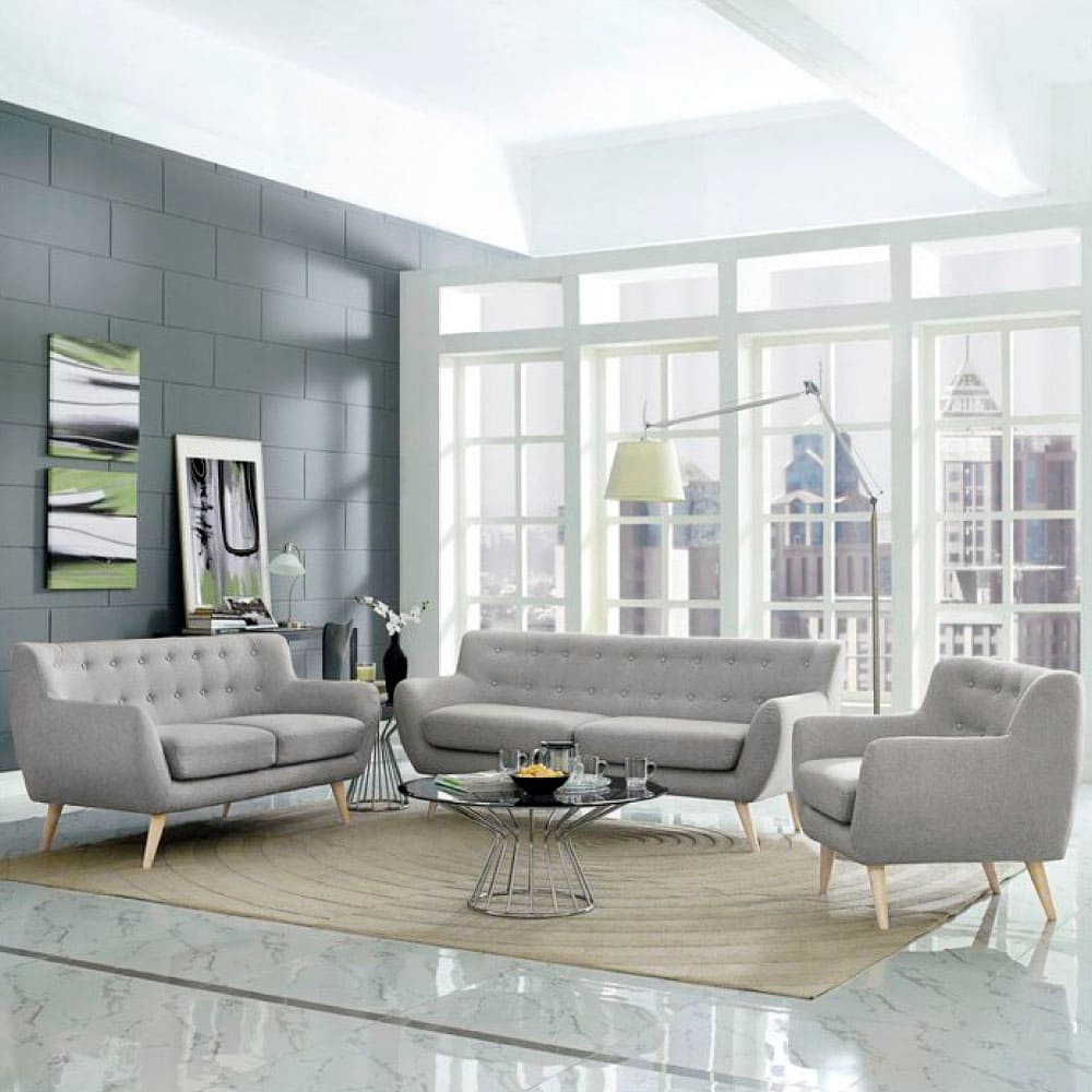 Juego de Sala Montana 3-2-1 - Gris Plata