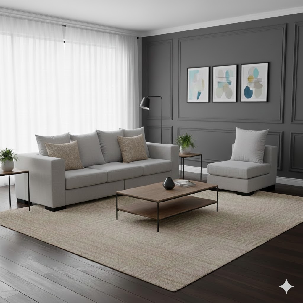 Juego de Sala New York 3-1 – Gris Plata