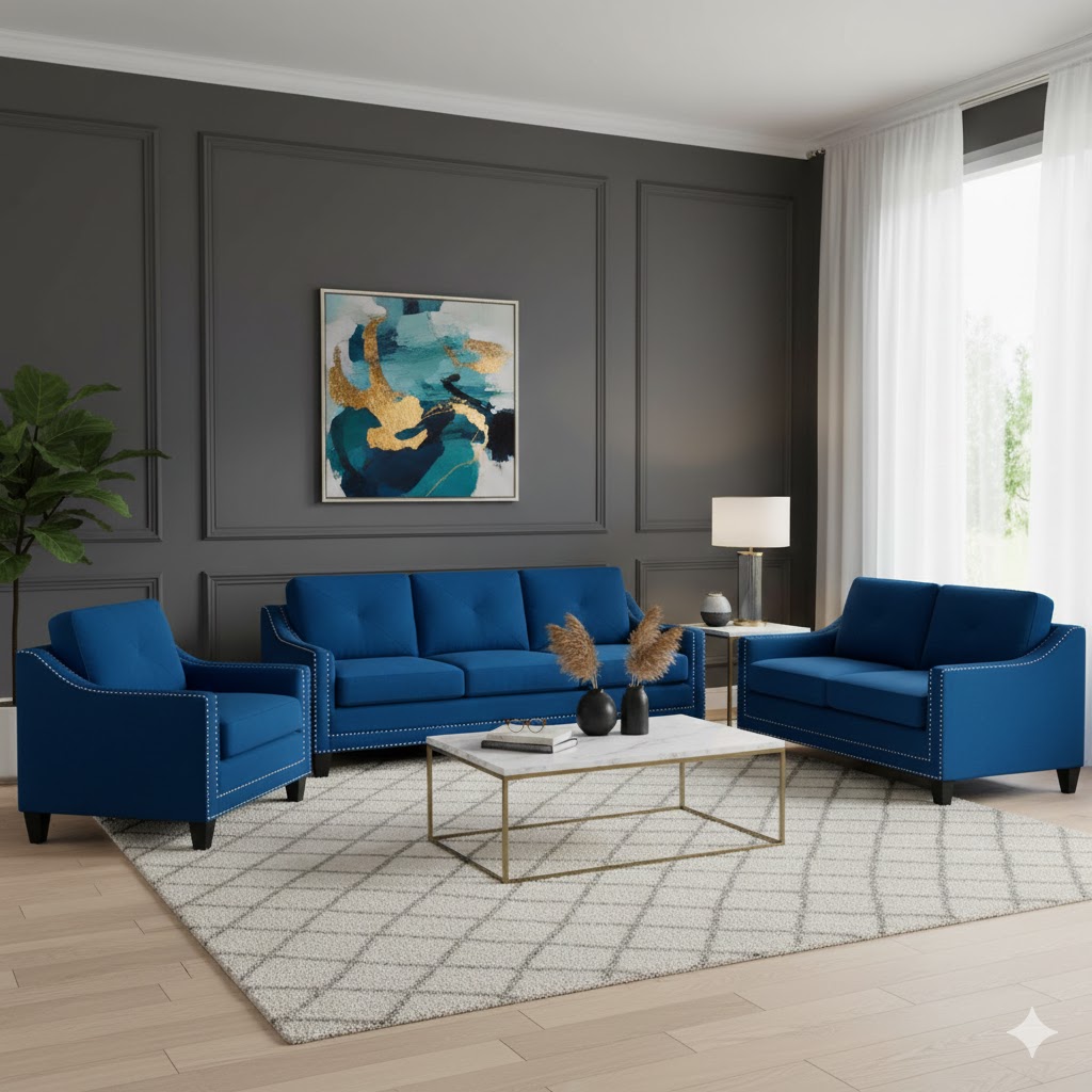 Juego de Sala Sam 3-2-1 – Azul