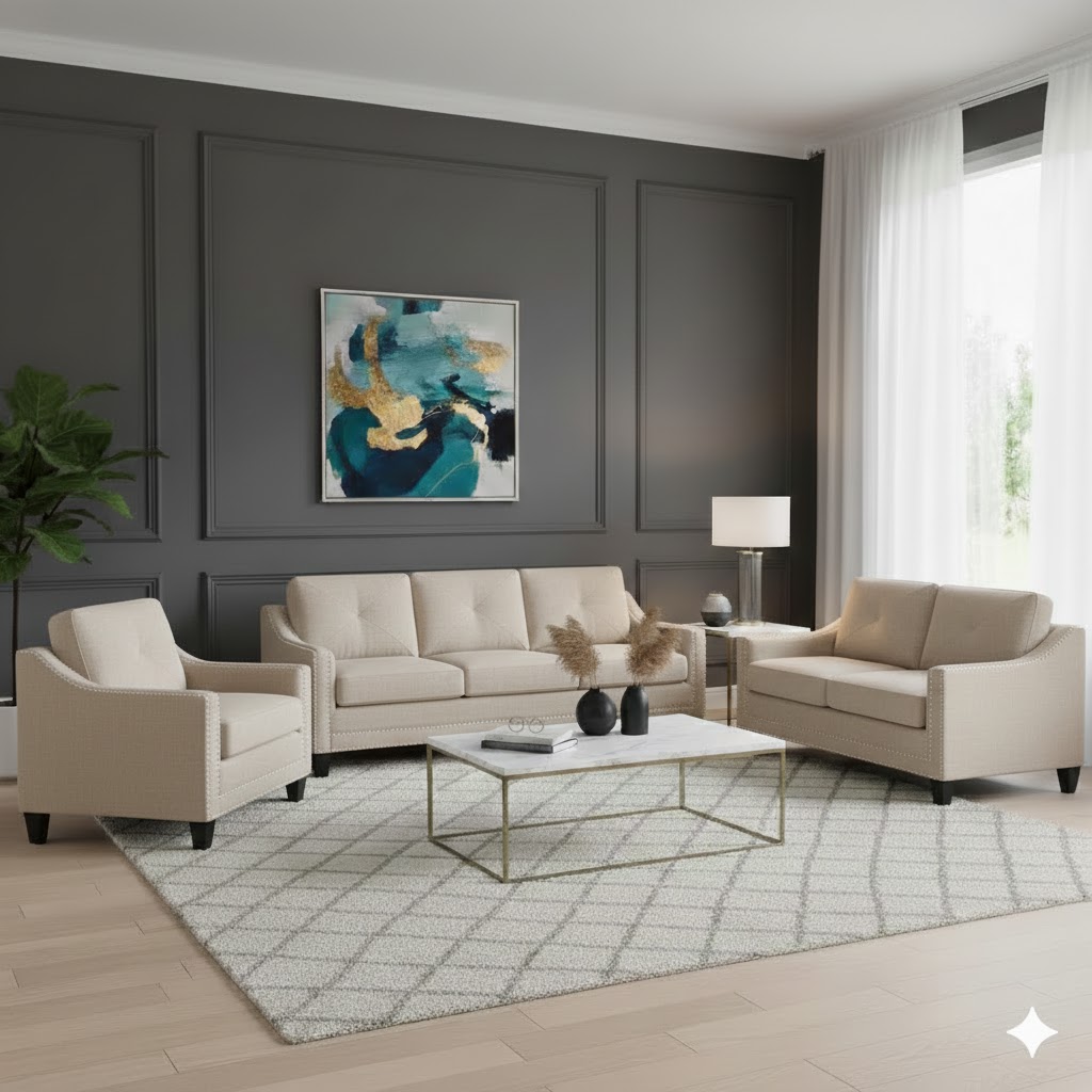 Juego de Sala Sam 3-2-1 – Ivory