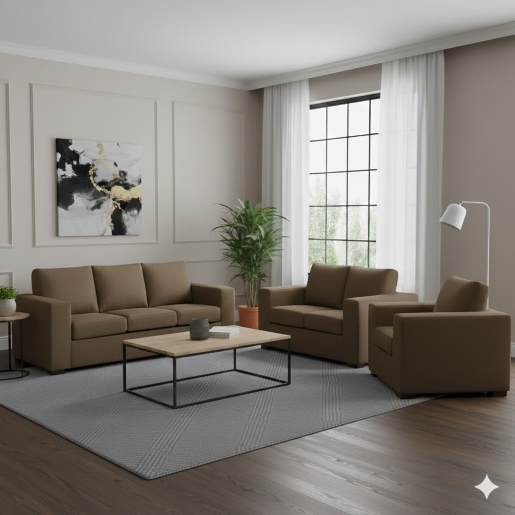 Juego de Sala Sevilla 3-2-1 – Beige Oscuro