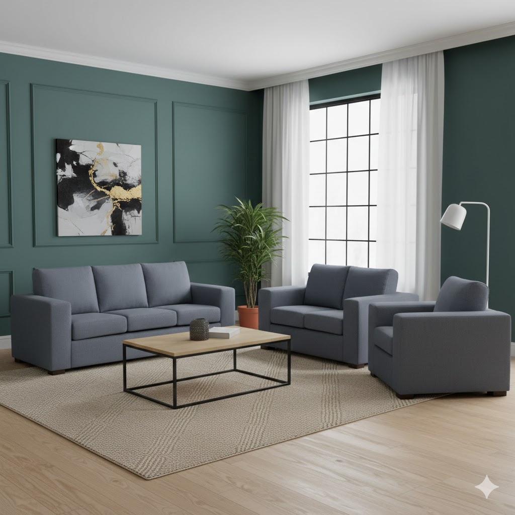 Juego de Sala Sevilla 3-2-1 – Gris oscuro