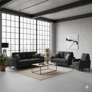 Juego de Sala Toretto 3-2-1 - Gris oscuro