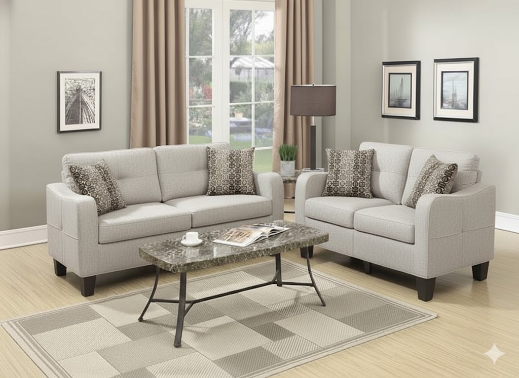 Juego de Sala Brownie 3-2 – Gris Plata