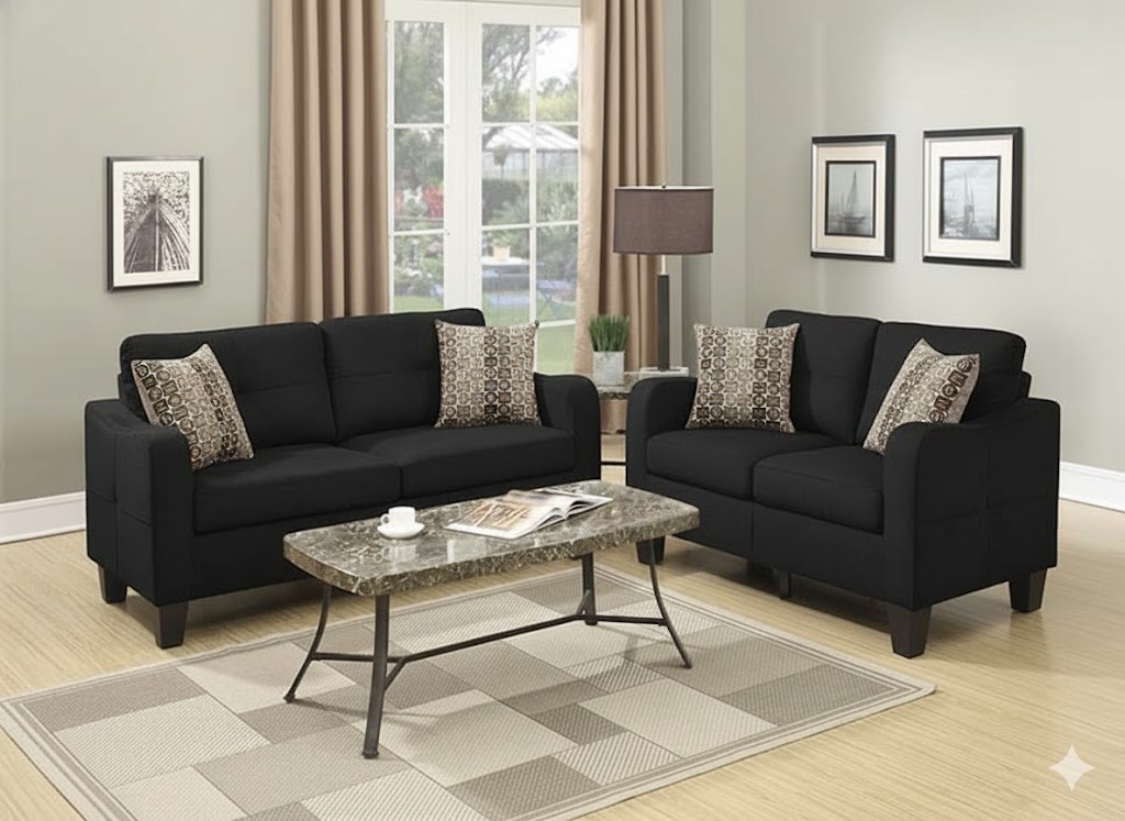 Juego de Sala Brownie 3-2 – Negro