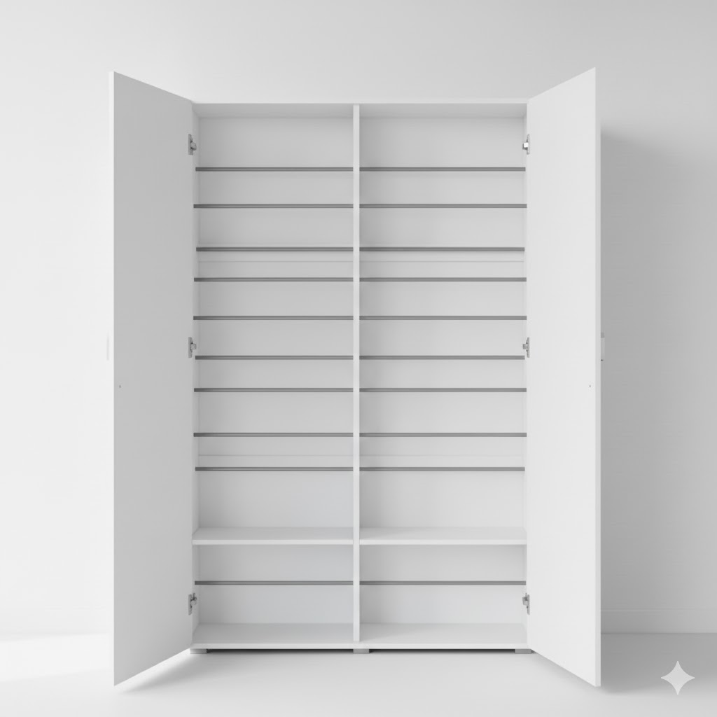 Zapatera Cronos con Espejo 30 Pares – Blanco