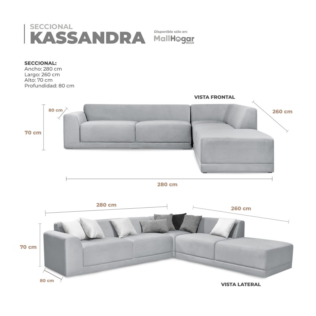Seccional Kassandra Derecho – Gris Plata