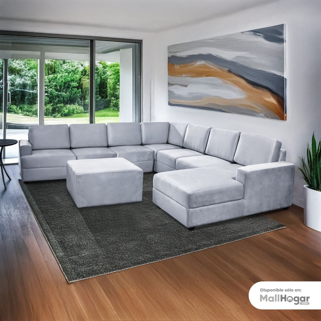 Seccional Pacífico Derecho + Banqueta – Gris