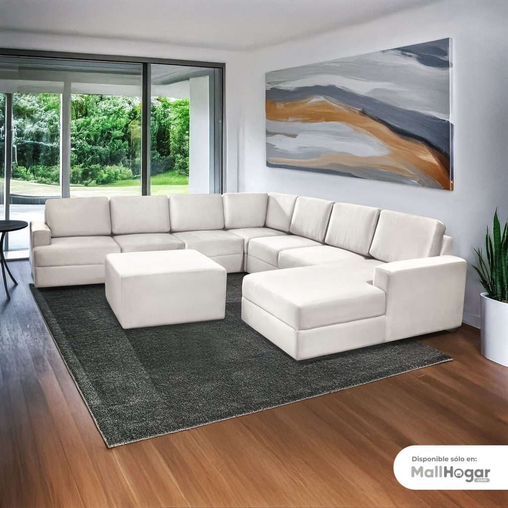 Seccional Pacífico Derecho + Banqueta Ivory