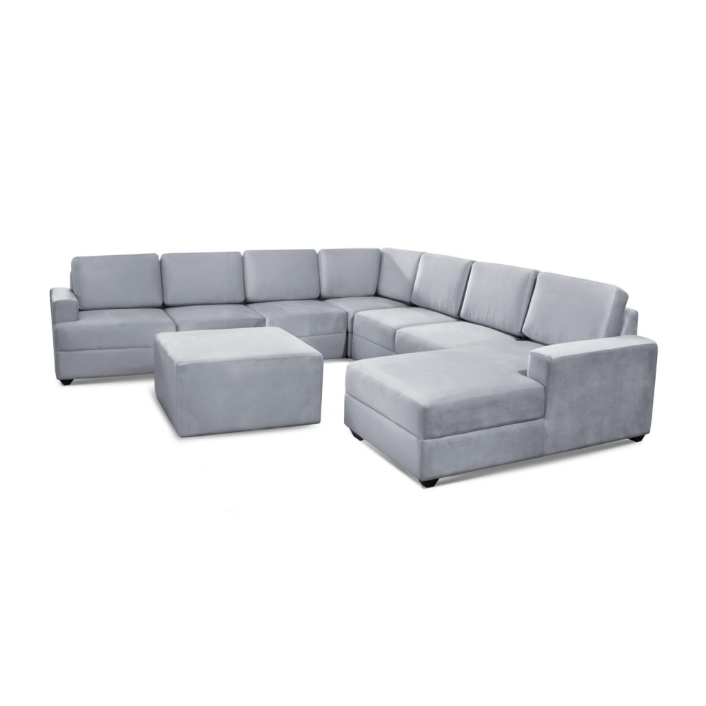 Seccional Pacífico Derecho + Banqueta – Gris