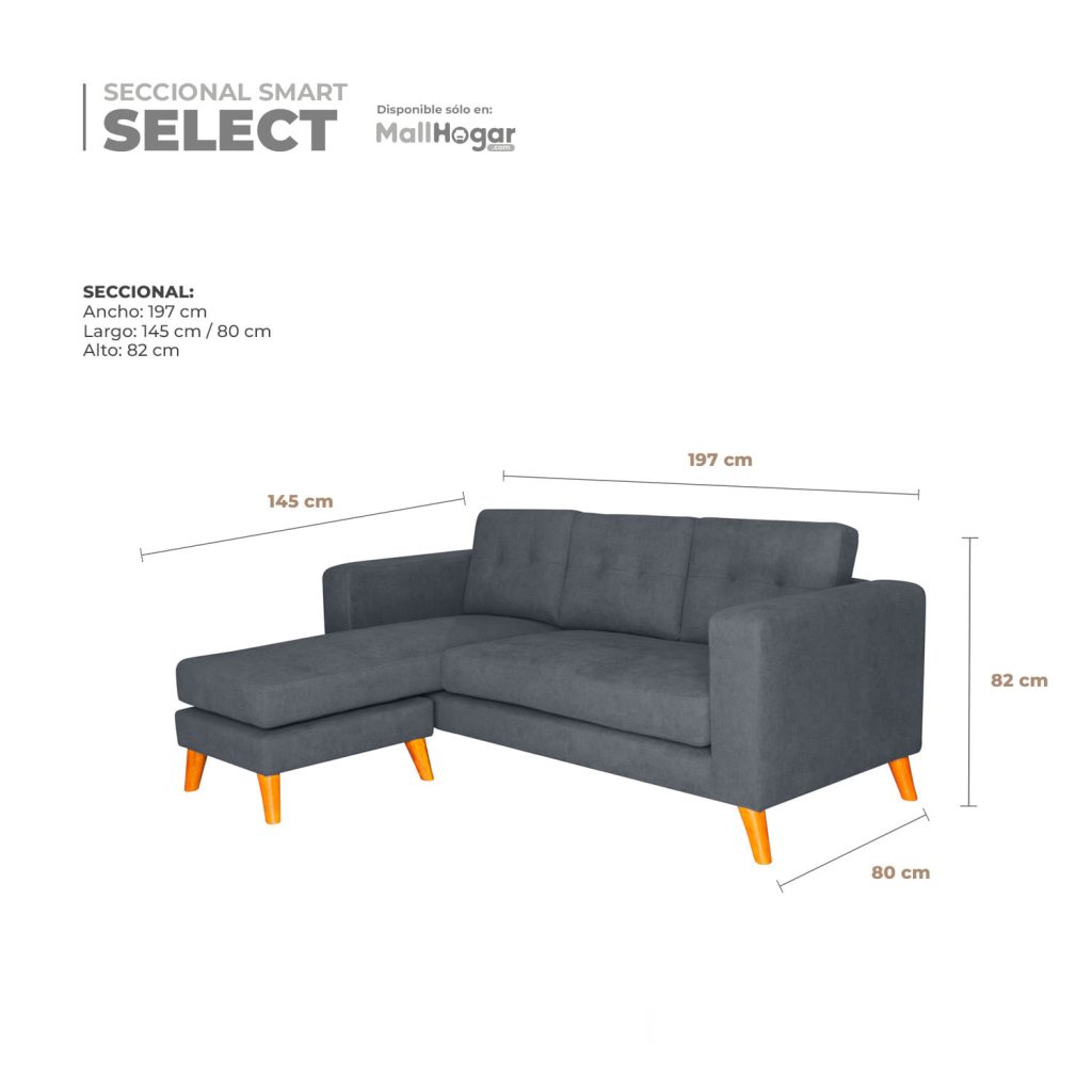 Seccional Smart Select Intercambiable – Gris Oscuro