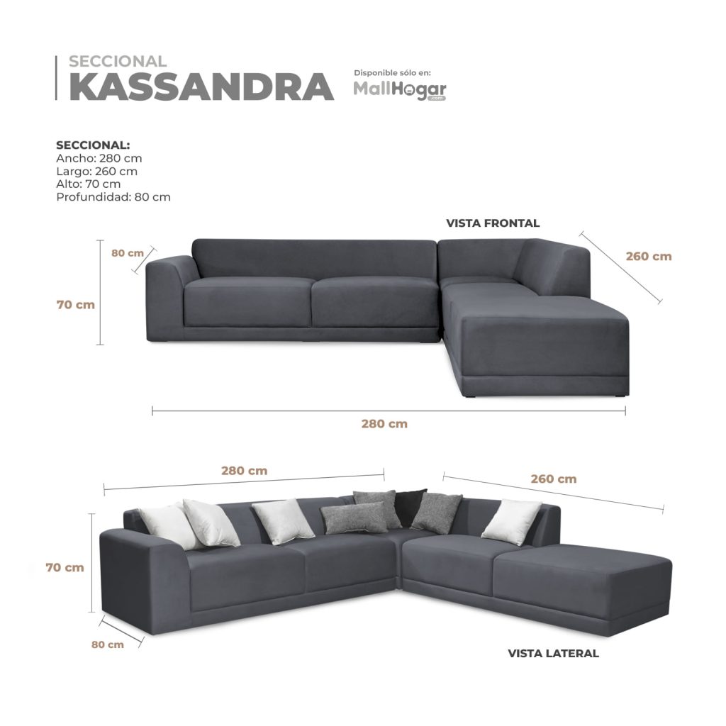 Seccional Kassandra Derecho – Gris Oscuro