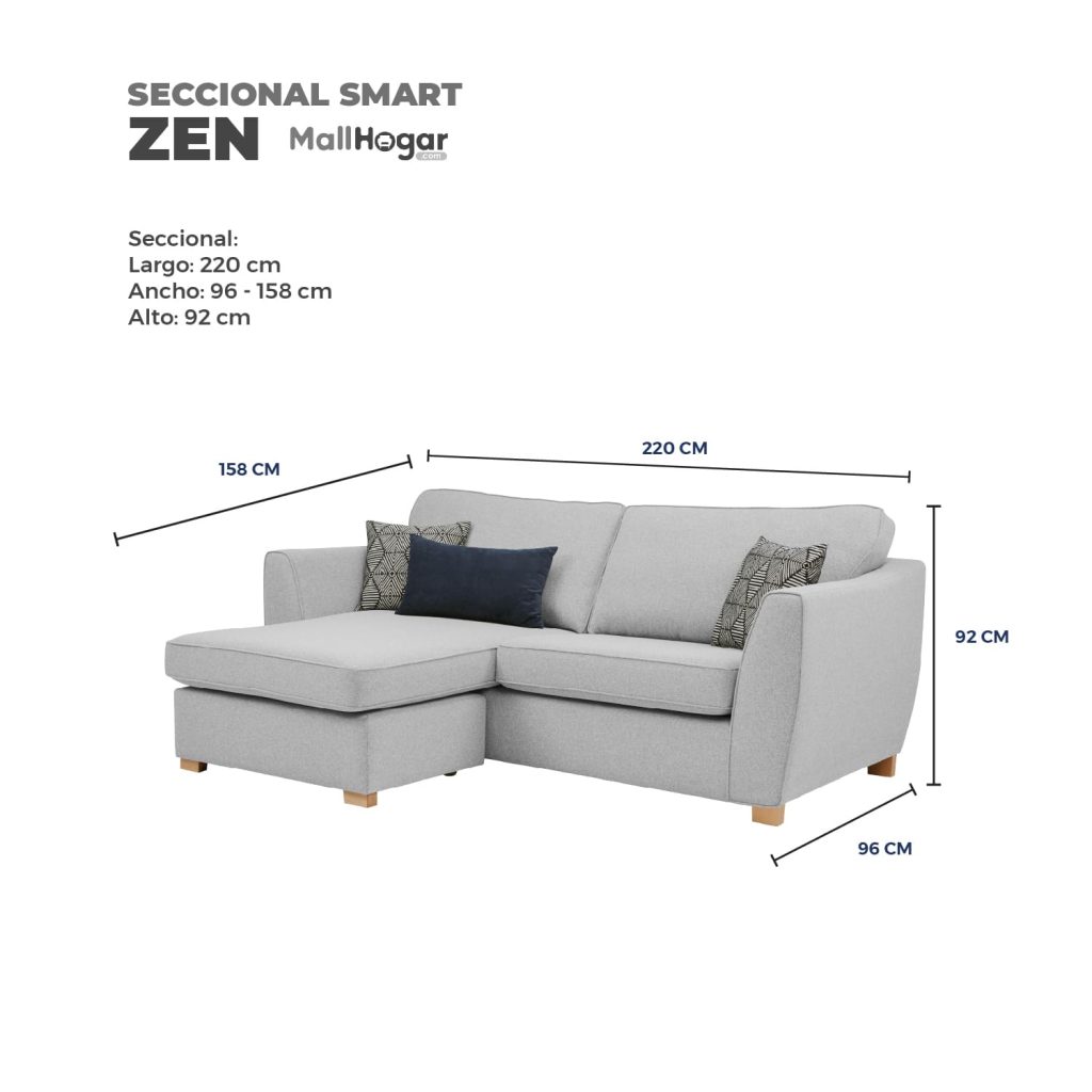 Seccional Smart Zen Intercambiable – Plata