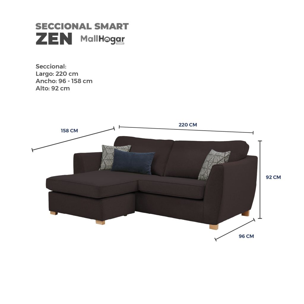 Seccional Smart Zen Intercambiable Chocolate