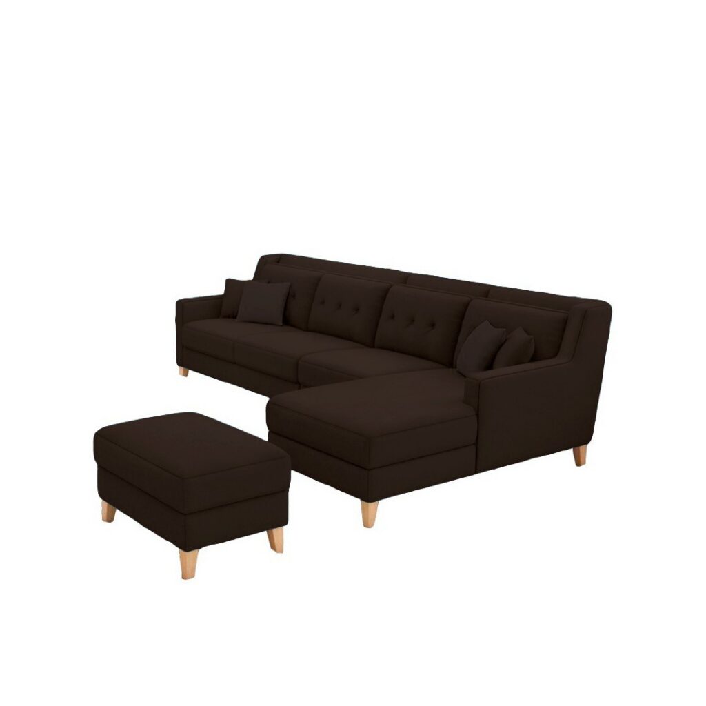 Seccional Diana Derecho + Banqueta Chocolate