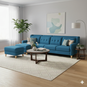 Seccional Diana Izquierdo + Banqueta - Cobalto