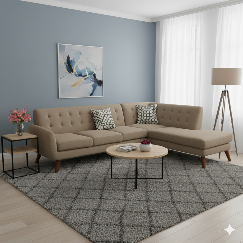 Seccional Felicia Derecho – Beige oscuro