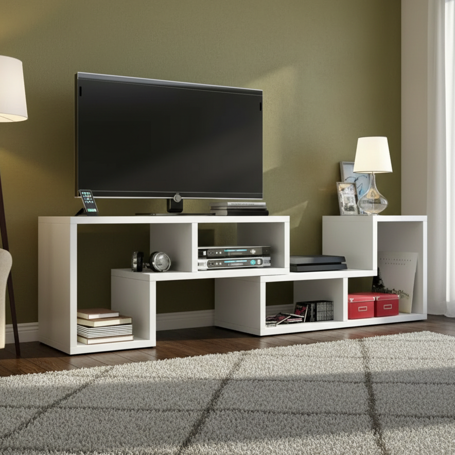 Centro de Entretenimiento Tania TV 50 pulgadas – Blanco