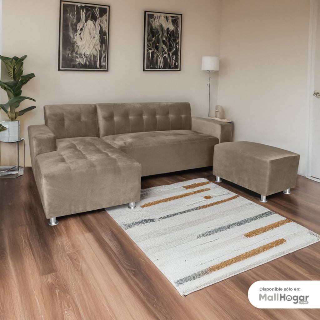 Seccional Londres Izq + Banqueta – Beige