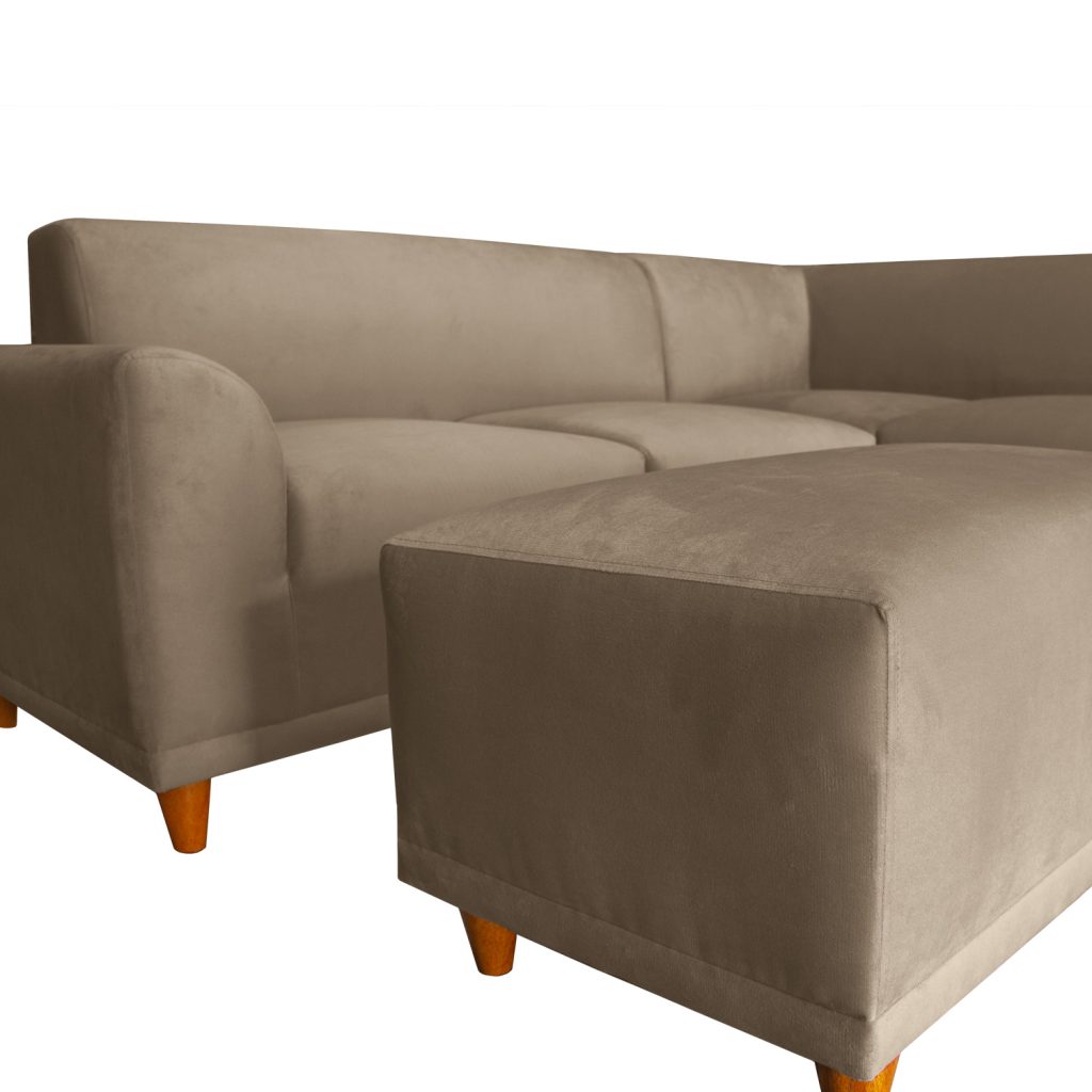 Seccional Palms Derecho + Banqueta – Beige