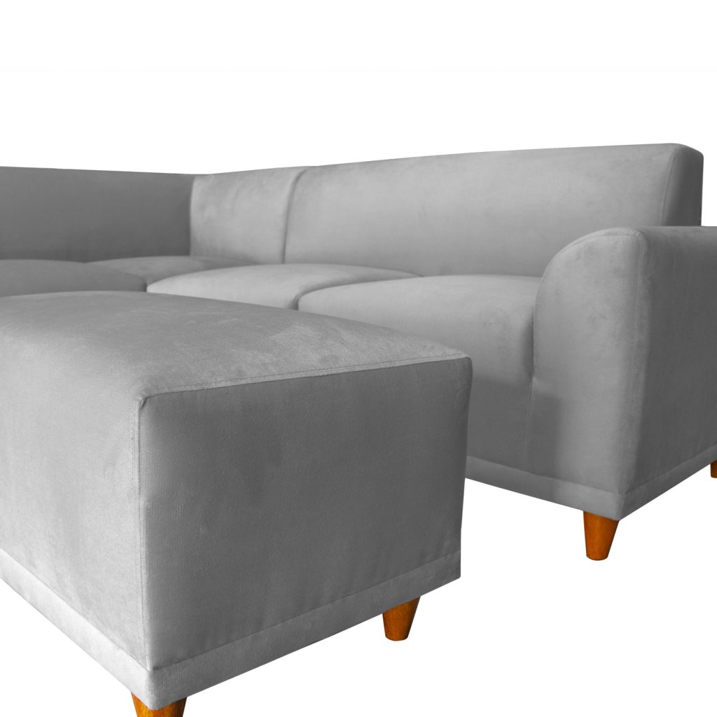 Seccional Palms Izquierdo + Banqueta – Gris