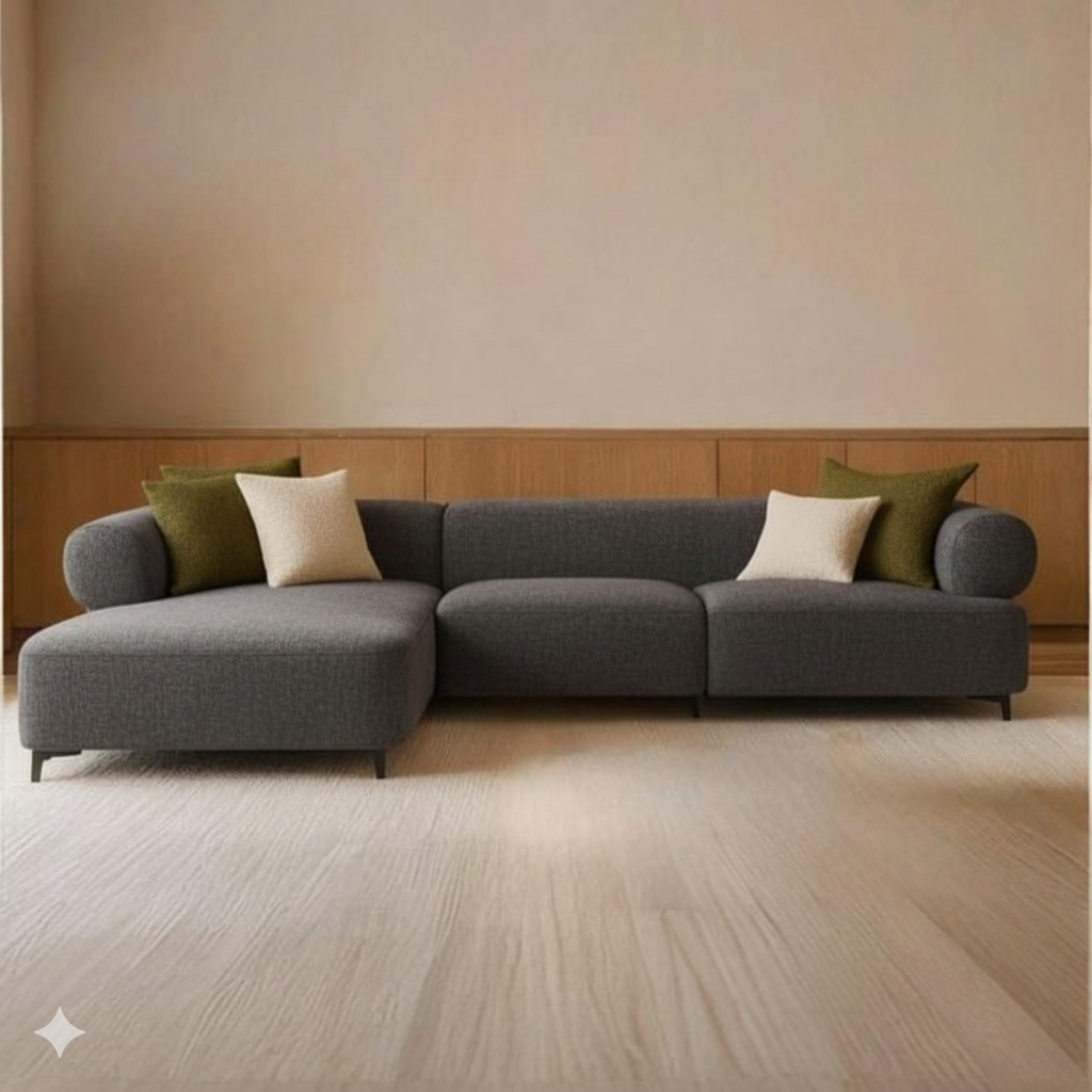 Sofá Seccional Nuvia Izquierdo – Gris Oscuro