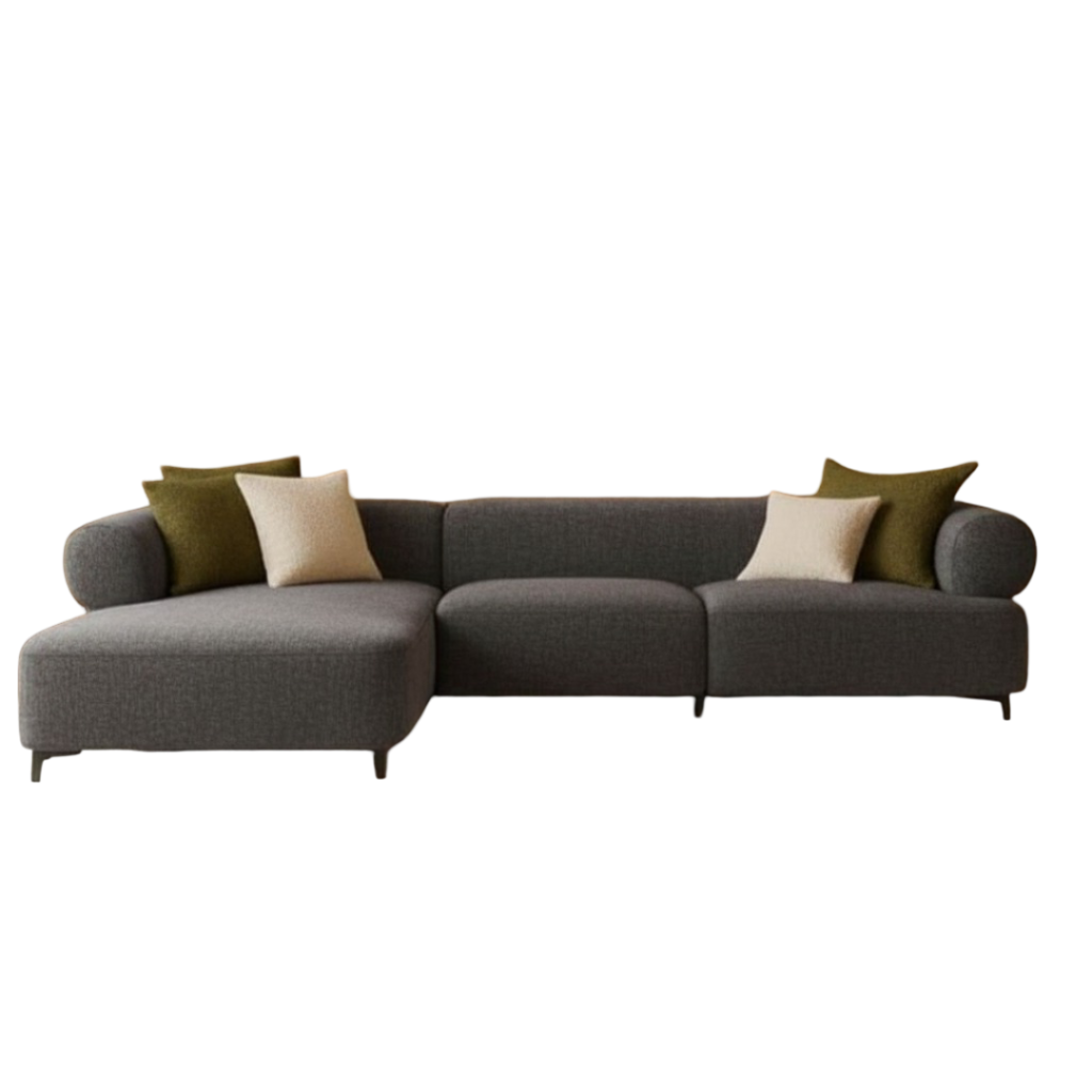 Sofá Seccional Nuvia Izquierdo – Gris Oscuro