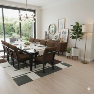 Juego de comedor Brasilia 10 Sillas - Chocolate