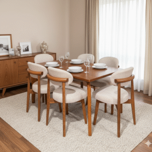 Juego de comedor Elsa 6 sillas - Ivory