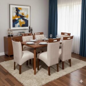 Juego de comedor Nora 6 sillas - Ivory