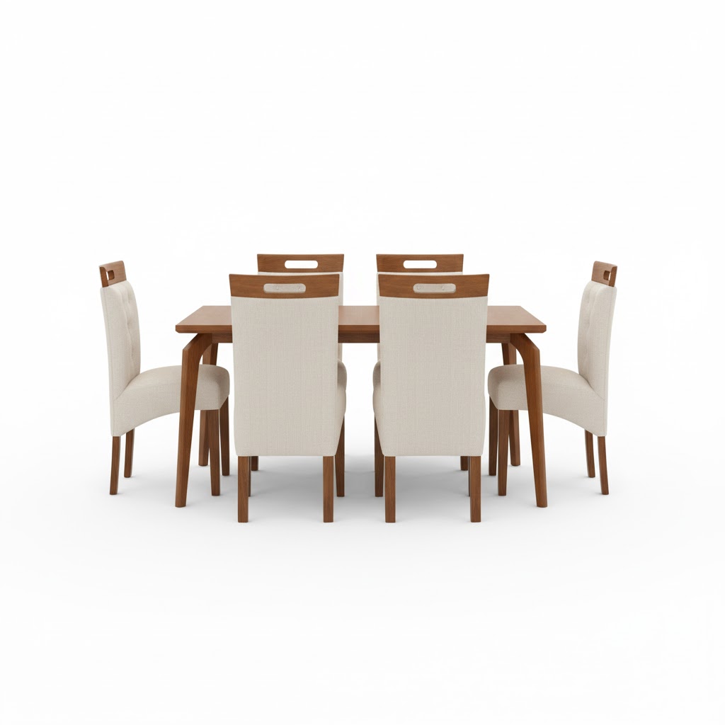 Juego de comedor Nora 6 sillas – Ivory