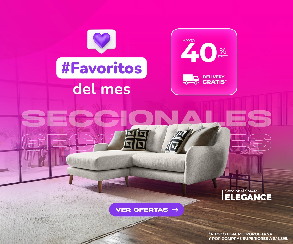 Favoritos del mes MallHogar - Hasta 40% de descuento y delivery gratis en seccionales