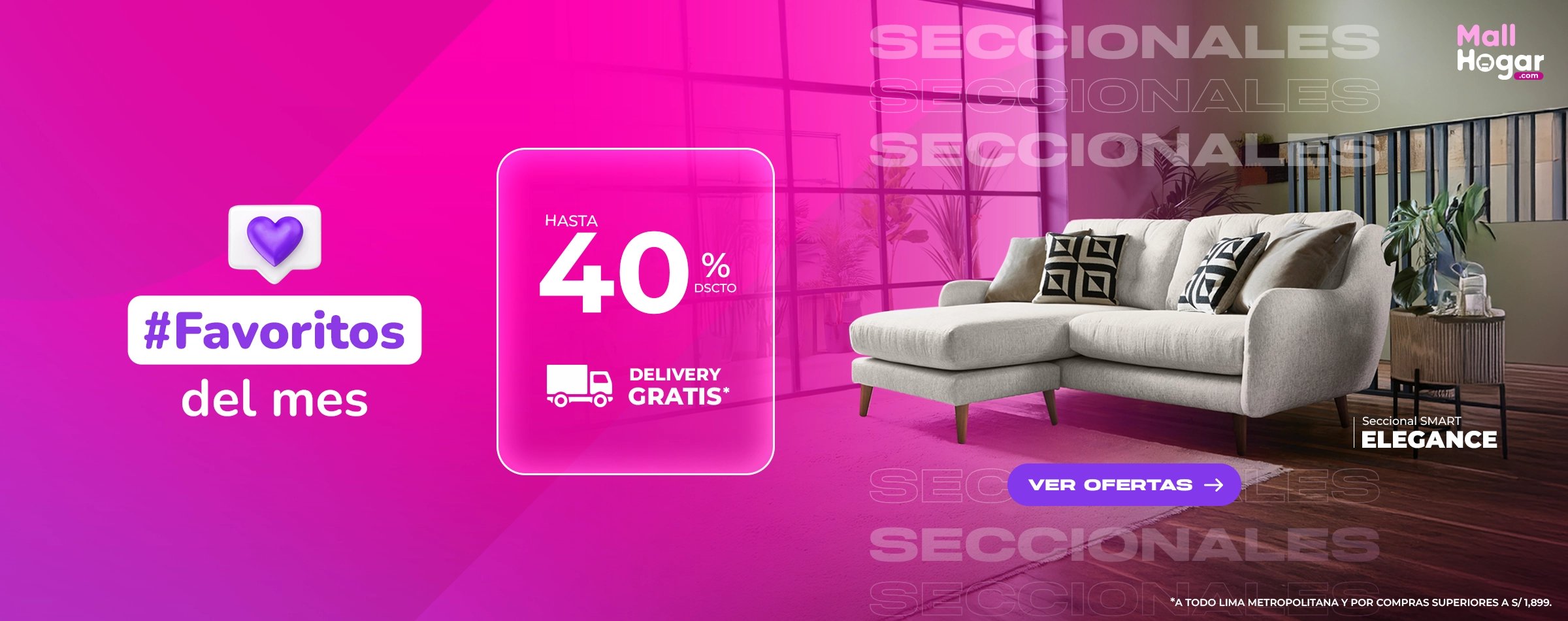 Favoritos del mes MallHogar - Hasta 40% de descuento y delivery gratis en seccionales